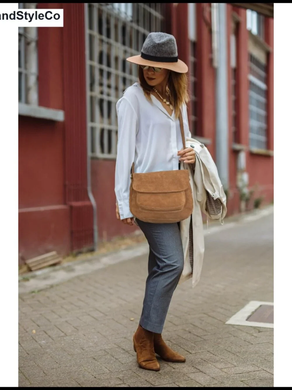 Vintage Suede Leather Crossbody Bag for Women, Travel Satchel Purse